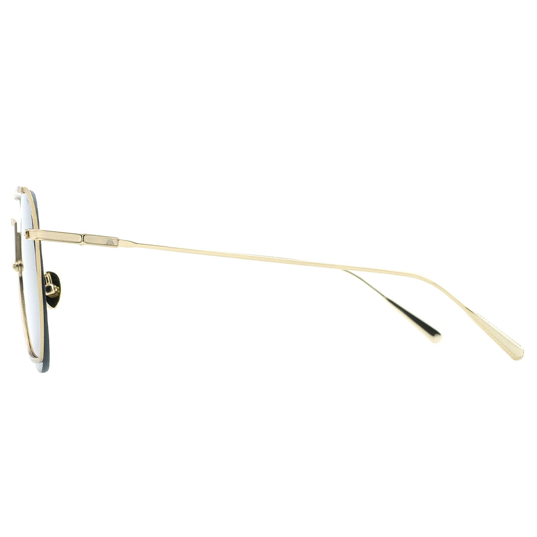 MYTH GREECE Ποσειδών aviator sunglasses blue grey lens thin gold metal frames with adjustable nose pad