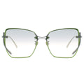 MYTH GREECE μορφώ  square sunglasses light tinted gradient lens thin silver metal frames 