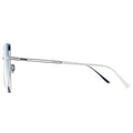 MYTH GREECE μορφώ  square sunglasses light blue gradient lenses with thin silver metal frames 