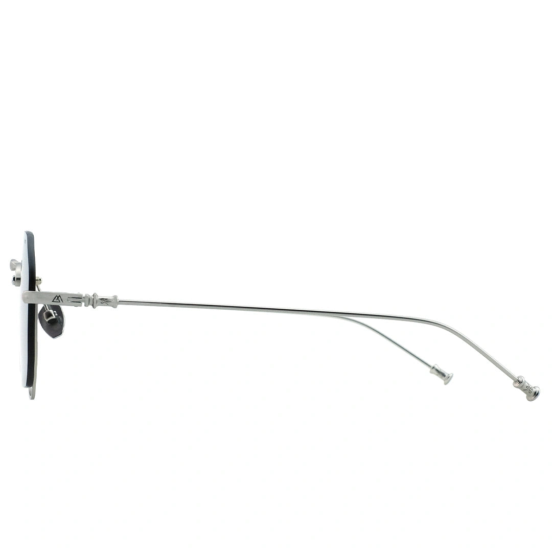 MYTH GREECE Έρως rimless aviator sunglasses black lens silver metal frame for man and woman with adjustable nose pad
