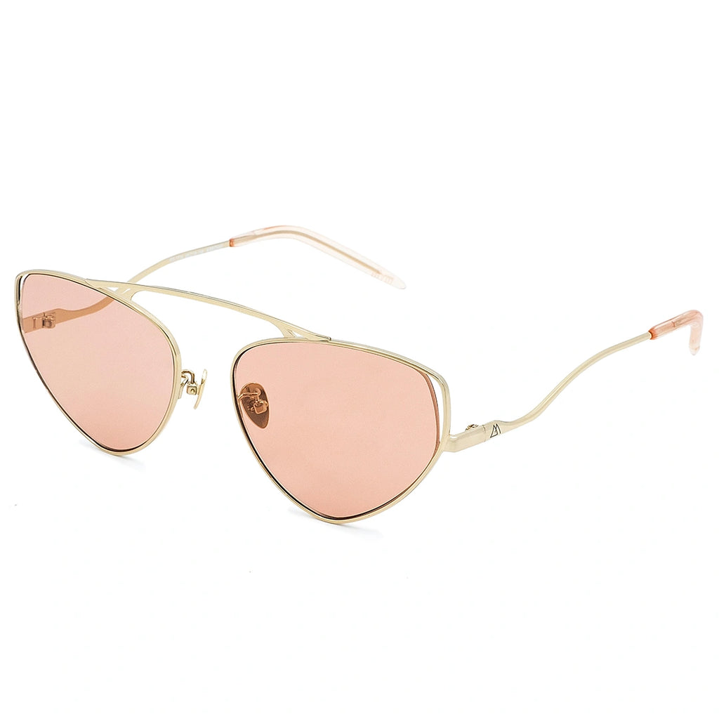MYTH Greece ARROWS retro cat eye sunglasses with thin gold metal frame, pink sunglasses in 70s retro for womens and ladies