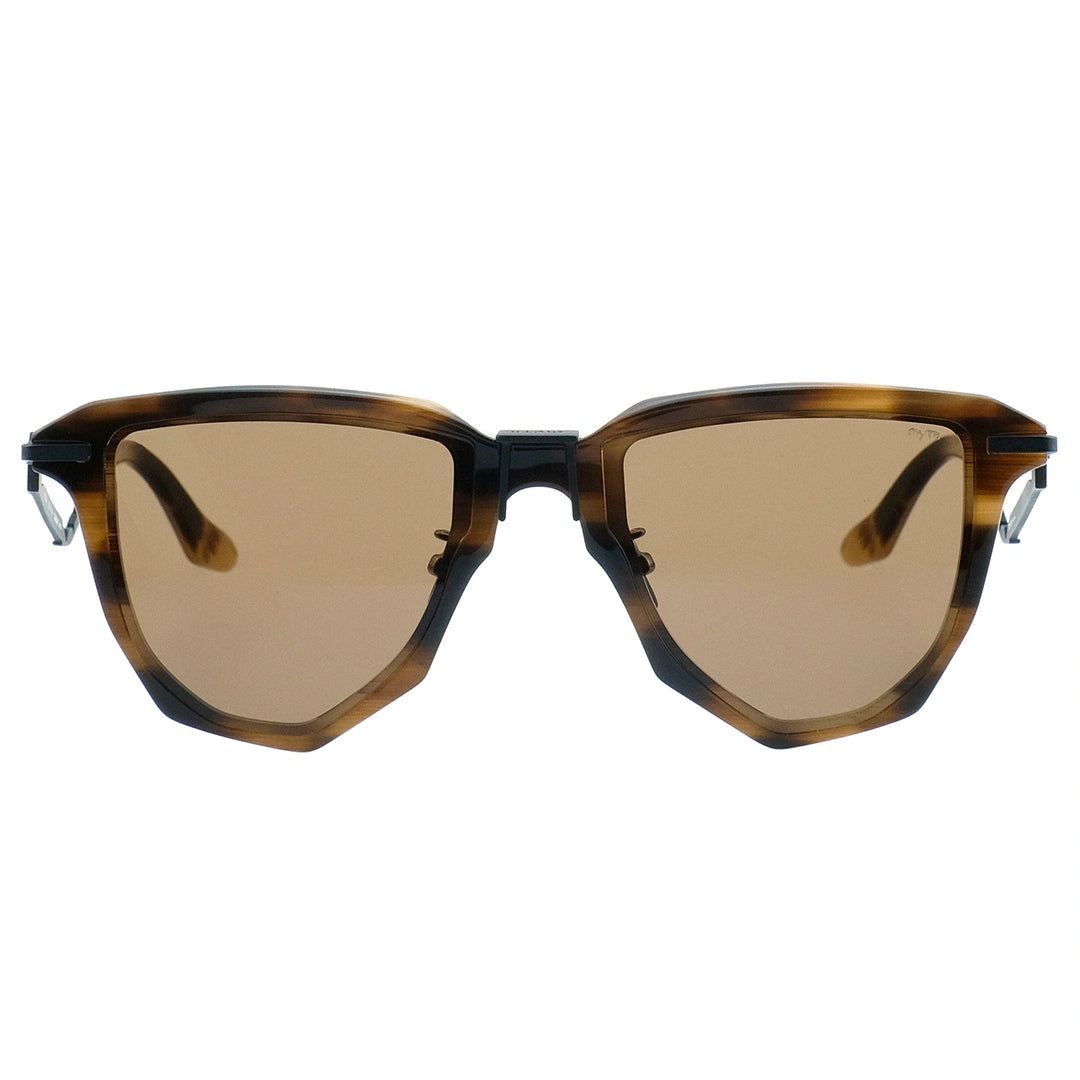 MYTH Greece Damar geometric tortoise sunglasses hollow decroration actetate frames light brown lens with adjustable nose pad, man and woman sunglasses