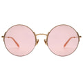 MYTH Greece arete retro round sunglasses pink lens thin gold metal frame ladies and womens round sun glass