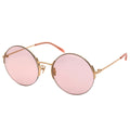 MYTH Greece arete retro round sunglasses pink lens thin gold metal frame ladies and womens round sun glass