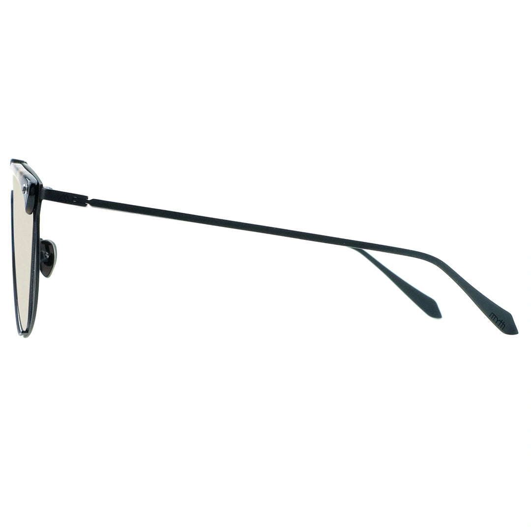  Myth Greece M4 KNIGHT one piece flat top browline tortoise sunglasses light yellow lens metal frame with bold design for mens and womens