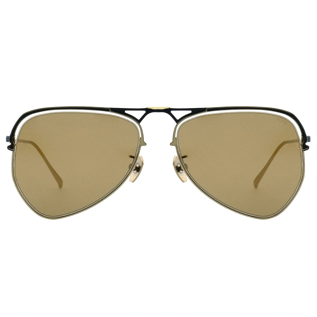 Myth Greece Roman aviator sunglasses khaki lens thin gold metal frame with adjustable nose pad navigator sunglasses mens and womens
