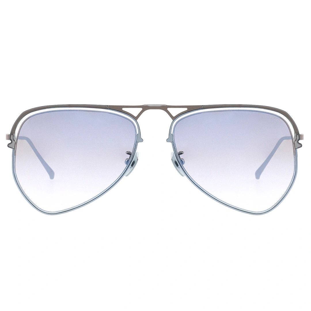 Myth Greece Roman aviator sunglasses light blue tinted lens thin silver metal frame with adjustable nose pad navigator sunglasses mens and womens