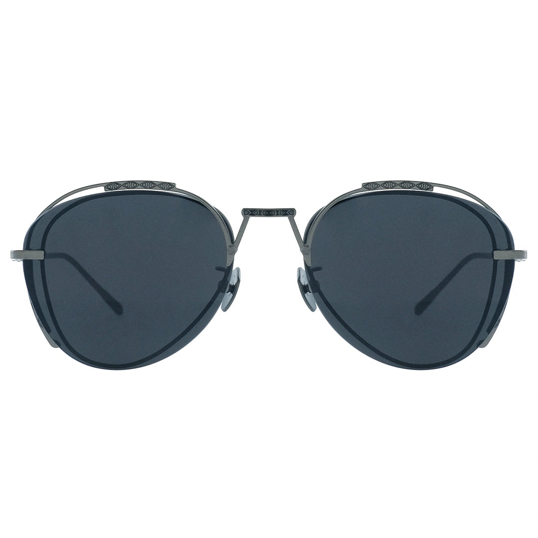 Myth Greece Topos round aviator sunglasses blue grey lens thin metal frame glasses with adjustable nose pad for round face mens and womens

