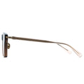 Myth Greece Turquoise flat top square sunglasses brown frames mix acetate and metal with adjustable nose pad