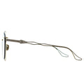 YARN square gray pink gradient sunglasses with thin gold metal frame hollow decoration

