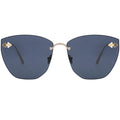 Myth Greece Αιγαίο cat eye rimless sunglasses blue lens gold metal frames with adjustable nose pad
sun glasses mens and womens