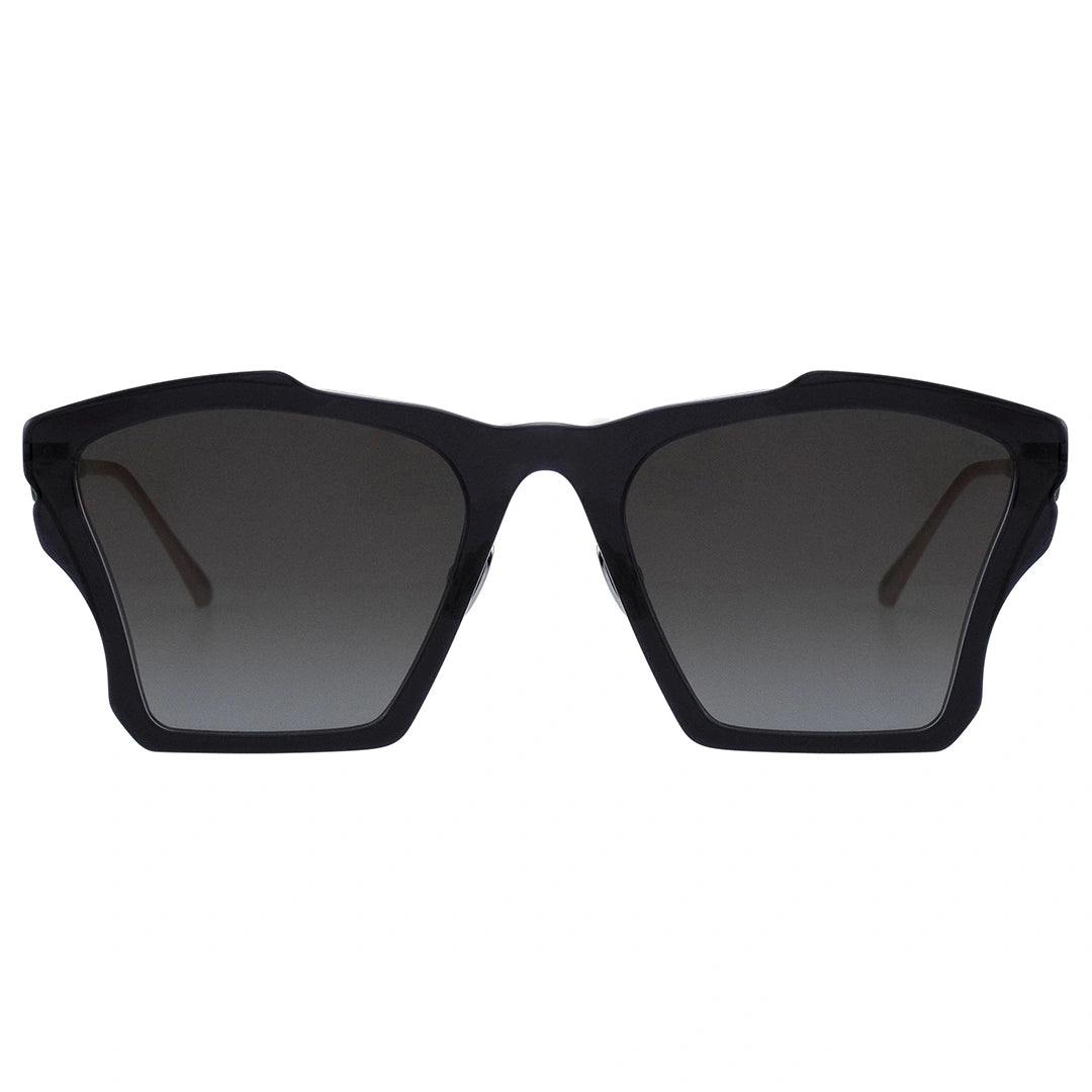 MYTH GREECE SCULP square black sunglasses silver metal frame with adjustable nose pad mens and womens elegant and chic butterfly shape rim