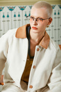 A model wear MYTH MANTRA browline eyeglasses